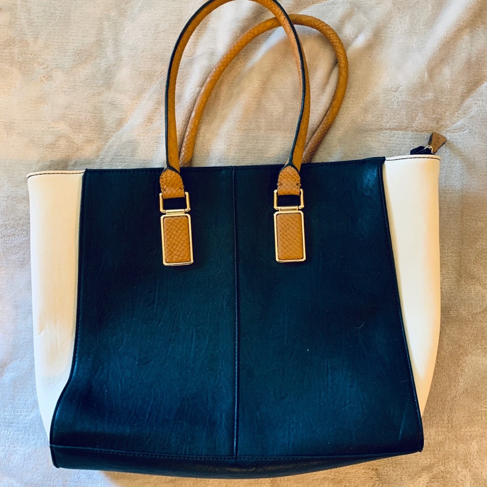 Never Used Black/White/Tan ALDO Tote